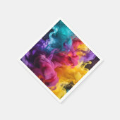 Vibrant colorful smoke swirling in dynamic abstrac serviette (Ecke)