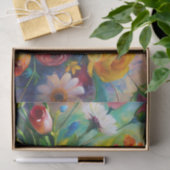 Vibrant Colorful Spring Flowers Decoupage Seidenpapier (Geschenk)