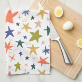 Vibrant Colorful Star Pattern Geschirrtuch (Viertel Falte)
