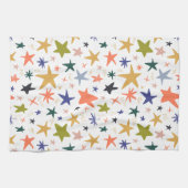 Vibrant Colorful Star Pattern Geschirrtuch (Horizontal)