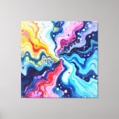 Vibrant Colorful Swirl Abstraction Leinwanddruck (Vorderseite)