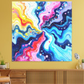 Vibrant Colorful Swirl Abstraction Leinwanddruck (Insitu (Wohnzimmer))