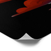 Vibrant Colorful Wolf Art Poster (Ecke)