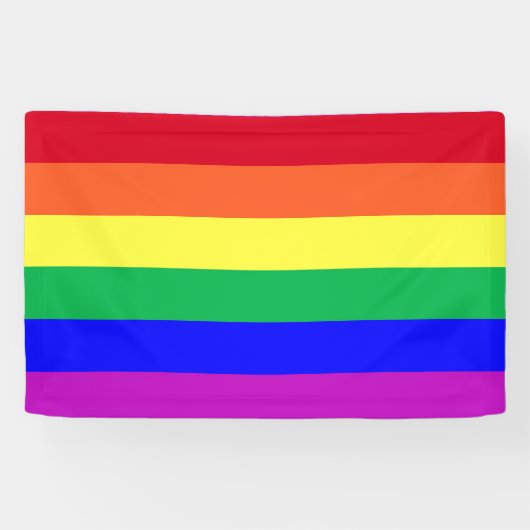 Vibrant Colors LGBT Gay Pride Flag Rainbow Stripes Banner (Horizontal)