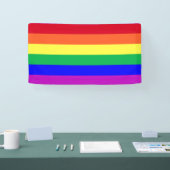Vibrant Colors LGBT LGBTQ+ Gay Pride Rainbow Flag Banner (Messe)