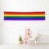 Vibrant Colors LGBTQ+ Gay Pride Rainbow Stripes Banner (Insitu)