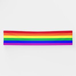 Vibrant Colors LGBTQ+ Gay Pride Rainbow Stripes Banner