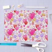Vibrant Confetti Hearts Seidenpapier (Handwerk)