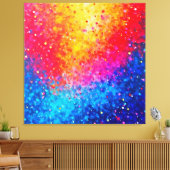 Vibrant Confetti Starburst Art Leinwanddruck (Insitu (Wohnzimmer))