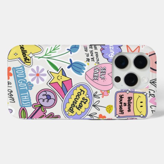 Vibrant Confidence iPhone 15 Pro Fall Case-Mate iPhone Hülle (Rückseite (Horizontal))