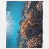 Vibrant Coral Reef Fleece Blanket  (Vorderseite)