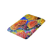 Vibrant Coral Reef Sea Wonder Art Badematte (Schrägansicht)