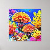 Vibrant Coral Reef Sea Wonder Art Leinwanddruck (Vorderseite)