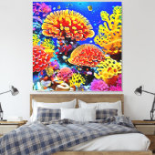 Vibrant Coral Reef Sea Wonder Art Leinwanddruck (Insitu (Schlafzimmer))