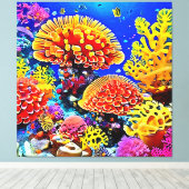 Vibrant Coral Reef Sea Wonder Art Leinwanddruck (Insitu (Holzboden))