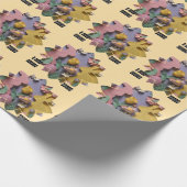 Vibrant Cut Bunny & Easter Eggs  Wrapping Paper Geschenkpapier (Ecke)