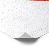 Vibrant Cyan Magenta Abstract Fluid Flowers Poster (Ecke)