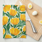 Vibrant Daffodil Kitchen Towels Geschirrtuch (Viertel Falte)