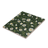 Vibrant Daisy Pattern with Lush Green Accents Fliese (Seite)