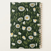 Vibrant Daisy Pattern with Lush Green Accents Planer (Rückseite)
