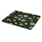 Vibrant Daisy Pattern with Lush Green Accents Schneidebrett (Ecke)