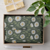 Vibrant Daisy Pattern with Lush Green Accents Seidenpapier (Geschenk)