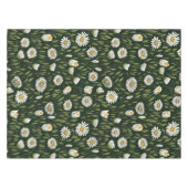Vibrant Daisy Pattern with Lush Green Accents Tischdecke (Vorderseite (Horizontal))