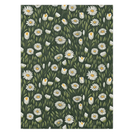 Vibrant Daisy Pattern with Lush Green Accents Tischdecke