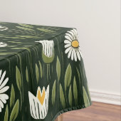 Vibrant Daisy Pattern with Lush Green Accents Tischdecke (Beispiel)