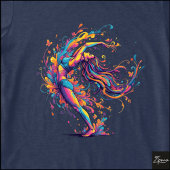 Vibrant Dance Flow Abstract Female Art Tri-Blend Shirt