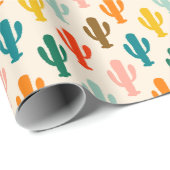 Vibrant Desert Botanical Gift Wrap Geschenkpapier (Rolleneckpunkt)