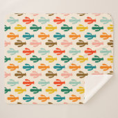 Vibrant Desert Botanical Throw Blanket  Sherpadecke (Vorderseite (Horizontal))