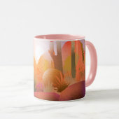 Vibrant Desert Sunset Scenic Nature Tasse (VorderseiteRechts)