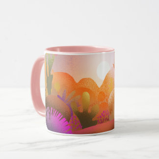 Vibrant Desert Sunset Scenic Nature Tasse