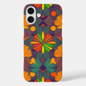 Vibrant Digital Print iPhone16 Case - Nahtlose Pat (Rückseite)
