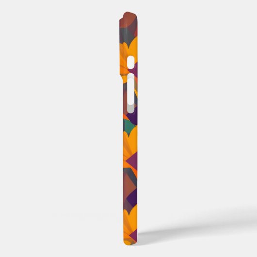 Vibrant Digital Print iPhone16 Case - Nahtlose Pat (Rückseite / Links)