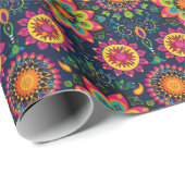 Vibrant Diwali Mandala Mirage Geschenkpapier (Rolleneckpunkt)
