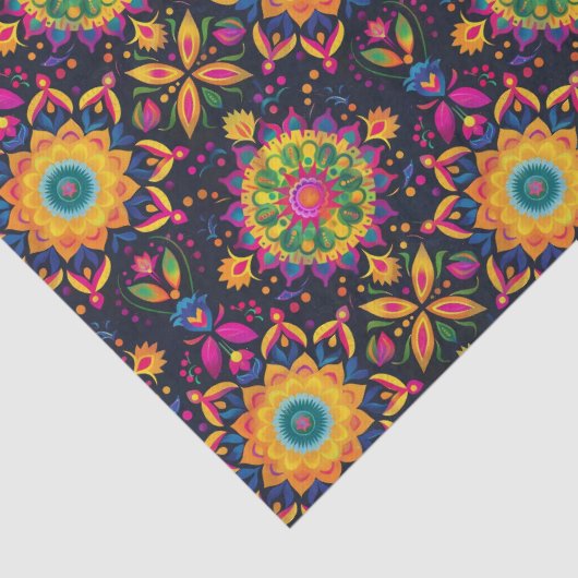 Vibrant Diwali Seidenpapier (Detail)