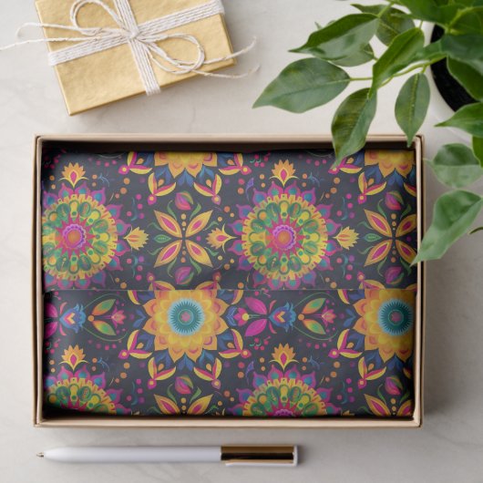 Vibrant Diwali Seidenpapier (Geschenk)