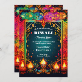 Vibrant Diwali Splendor Einladung