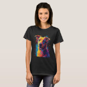Vibrant Dog Artwork T-Shirt (Vorne ganz)
