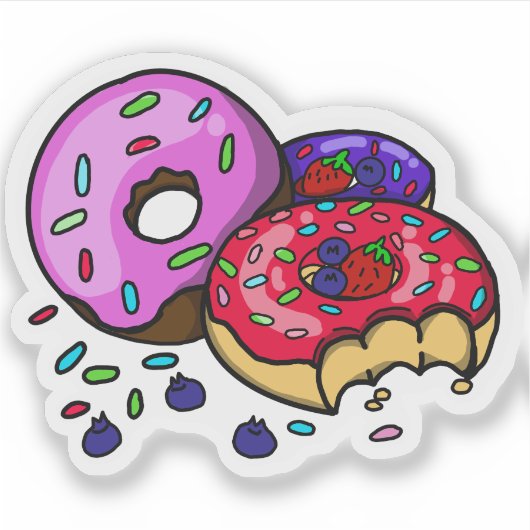  Vibrant Donut Sticker  (Vorderseite)