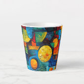Vibrant Dreams Geometry – Bold Modern Abstract Art Milchtasse (Vorderseite)