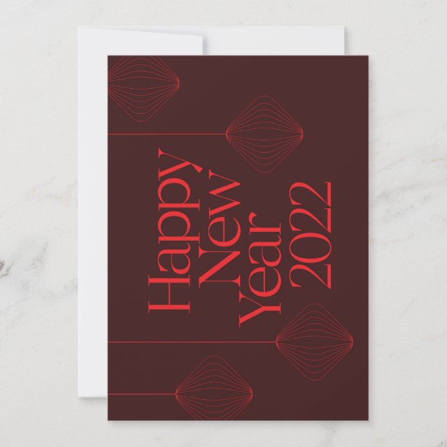 Vibrant, elegant, cool Happy New Year 2022 design (Vorderseite)