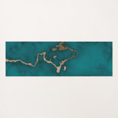 VIBRANT ELEGANT KUSTOMIZEDBEACH VIBE GLASS MANDALA YOGAMATTE (Rückseite (Horizontal))