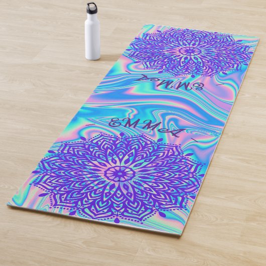 VIBRANT ELEGANT KUSTOMIZEDBEACH VIBE GLASS MANDALA YOGAMATTE (Beispiel)