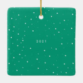 Vibrant Elf Green | Leichtes und Verheiratetes Fot Keramikornament (Rückseite)