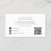 Vibrant Eyes Creative Makeup ID1037 Visitenkarte (Rückseite)