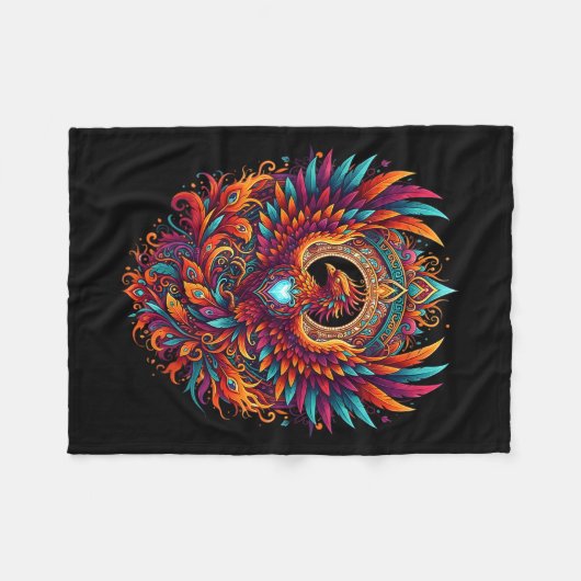 Vibrant Fantasy Pcute Ss Cute Ssnix Mythical Bird  Fleecedecke (Vorderseite (Horizontal))