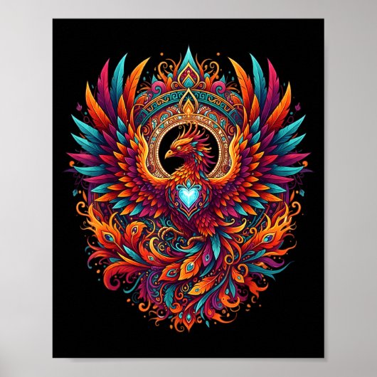 Vibrant Fantasy Pcute Ss Cute Ssnix Mythical Bird  Poster (Vorne)